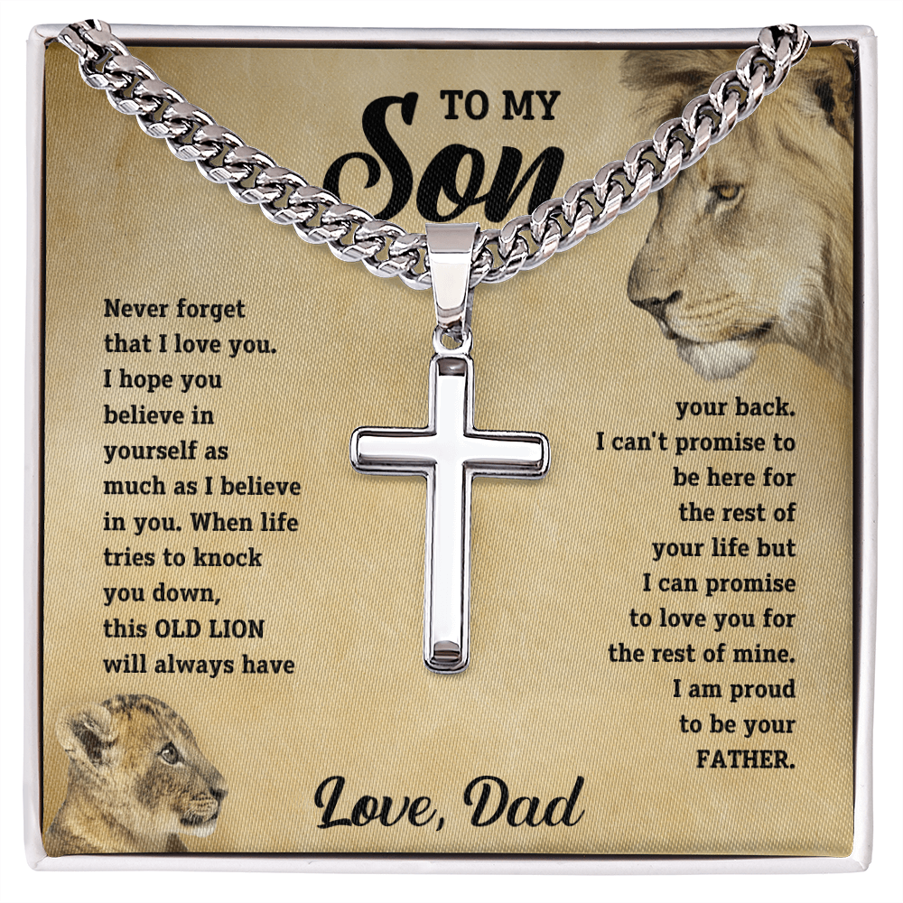 To my son, this old lion will always have your back. Love, Dad